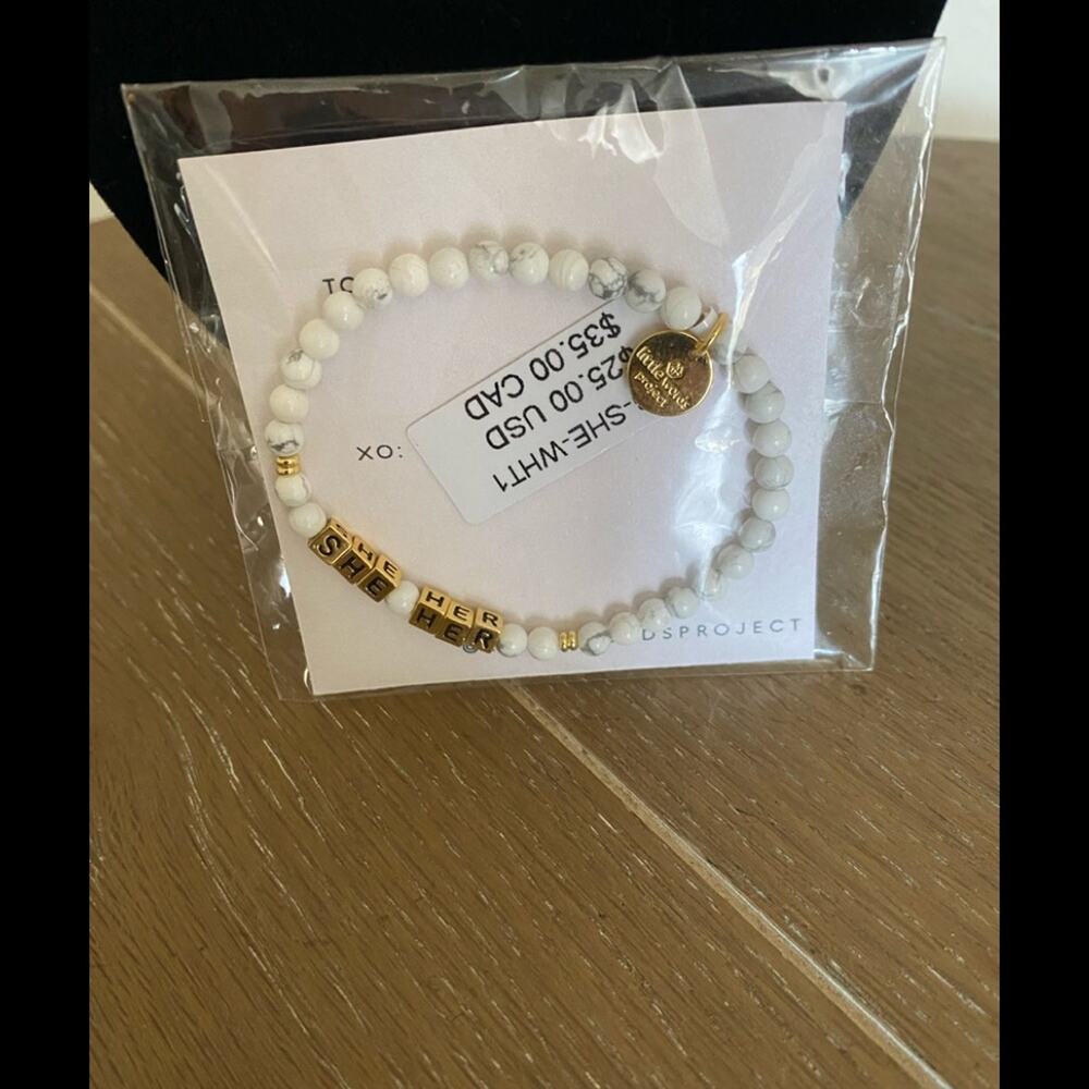 NIP Little words project “she” “her” pronoun bracelet